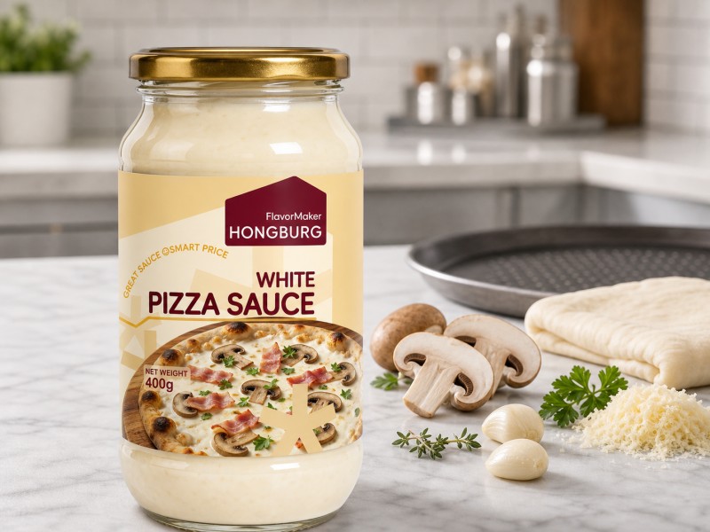 Jemná krémová bílá pizza omáčka